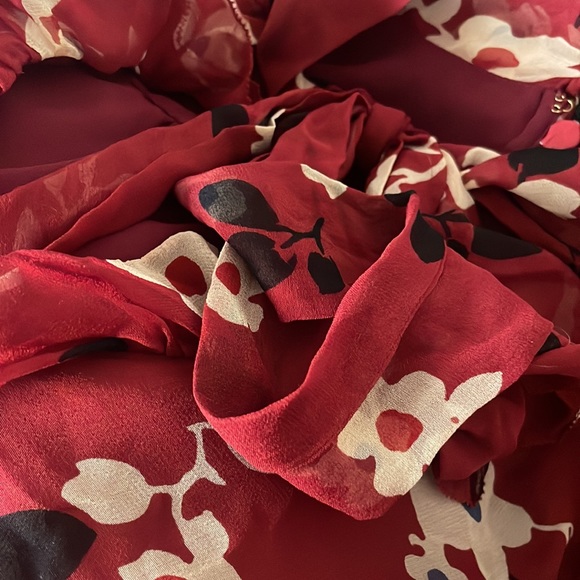 Kate Spade Floral Chiffon Dress with Neck Tie Size 8 - Picture 7 of 10